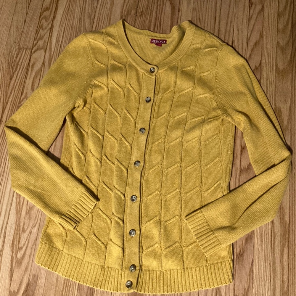 Mustard Cardigan Sweater